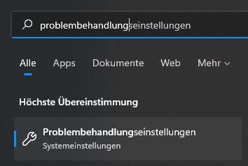 Problembehandlung-Windows