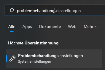 Problembehandlung-Windows