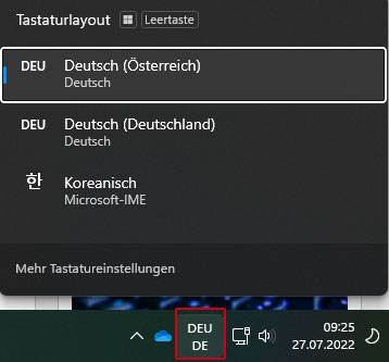 Tastatur-Sprache-umstellen